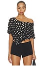view 1 of 5 Heart Charm Cropped Poncho in Black