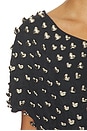 view 6 of 5 Heart Charm Cropped Poncho in Black