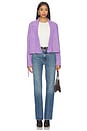 view 5 of 6 Cropped Rodeo Cardigan in Purple