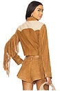 view 1 of 6 Combo Fringe Jacket in Brown