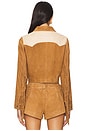 view 5 of 6 Combo Fringe Jacket in Brown