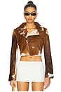 view 1 of 4 x REVOLVE Cowhide Moto Jacket in Cow Pony Hair