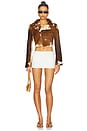 view 4 of 4 x REVOLVE Cowhide Moto Jacket in Cow Pony Hair