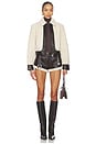 view 5 of 5 Faux Shearling Leather Jacket in Shearling & Brown