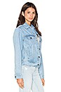 view 4 of 7 x REVOLVE Best Bitches Denim Jacket in Sky Blue in Sky Blue & White Leather