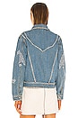 view 3 of 5 Electra Denim Rhinestone Jacket in Light Blue