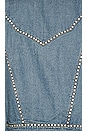 view 5 of 5 Electra Denim Rhinestone Jacket in Light Blue