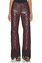 view 1 of 6 PANTALÓN KARMA LEATHER  in Bitter Chocolate