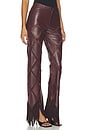 view 2 of 6 PANTALÓN KARMA LEATHER  in Bitter Chocolate