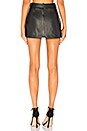 view 3 of 4 Mid Rise Moto Skirt With Belt in Black