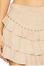 view 6 of 6 Frill Mini Skirt in Beige