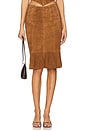 view 1 of 6 HANDKERCHIEF 미디 스커트 in Brown