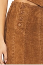 view 6 of 6 HANDKERCHIEF 미디 스커트 in Brown