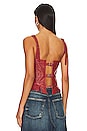 view 3 of 4 Finish Line Corset Top in Rusty Red