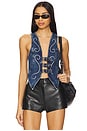 view 1 of 5 Money Maker Top in Dark Denim