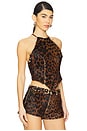 view 2 of 4 x REVOLVE Leather Halter in Leopard