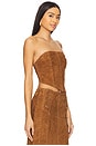 view 2 of 4 Handkerchief Leather Top in Brown