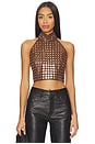 view 1 of 5 Studded Top in Brown