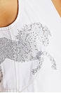 view 5 of 5 GILET PARTY HORSE in White Denim