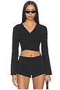 view 1 of 3 x REVOLVE Long Sleeve Wrap Top in Black