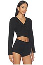 view 2 of 3 x REVOLVE Long Sleeve Wrap Top in Black