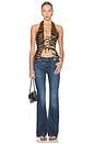 view 4 of 4 x REVOLVE Backless Zebra Top in Brown & Black