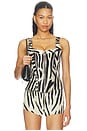 view 1 of 4 x REVOLVE Zebra Bustier Top in Cream & Black