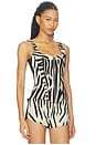 view 2 of 4 x REVOLVE Zebra Bustier Top in Cream & Black