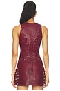 view 4 of 5 Concho Leather Top in Maroon Banner