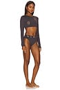 view 2 of 4 Rashguard Bikini Set in Black