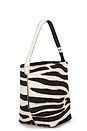 view 3 of 4 BOLSO SMALL ZEBRA BUCKET in Cream & Black