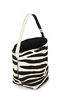 view 4 of 4 BOLSO SMALL ZEBRA BUCKET in Cream & Black