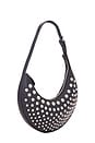 view 3 of 4 Studded Moon Bag in Black