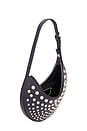 view 4 of 4 Studded Moon Bag in Black