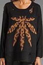 view 3 of 4 Weed Leopard Sweater in Black