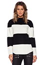 view 1 of 3 Bobbie Sweater in Black & White Stripe