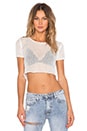 view 1 of 4 Bella Mesh Crop in White