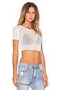 view 2 of 4 Bella Mesh Crop in White