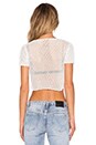 view 3 of 4 Bella Mesh Crop in White