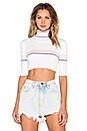 view 1 of 3 Relly Crop Top in White & Multi