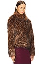 view 3 of 5 CHAQUETA DELISH FAUX FUR in Brown Raccoon