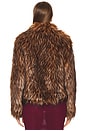 view 4 of 5 CHAQUETA DELISH FAUX FUR in Brown Raccoon