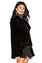 view 2 of 4 Madam Butterfly Faux Fur Jacket in Jet Black