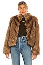 view 1 of 5 Unreal Faux Fur Delish Jacket in Mocha