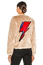 view 5 of 6 Flash Faux Fur Jacket in Beige