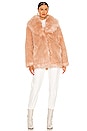 view 2 of 4 Premium Rose Faux Fur Jacket in Shell Pink