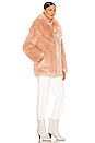 view 3 of 4 Premium Rose Faux Fur Jacket in Shell Pink