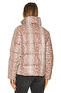 view 4 of 5 Python Puffer Jacket in Taupe Pink Snake