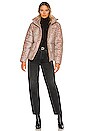 view 5 of 5 Python Puffer Jacket in Taupe Pink Snake