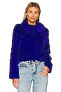 view 2 of 5 Polaris Faux Fur Jacket in Electric Blue